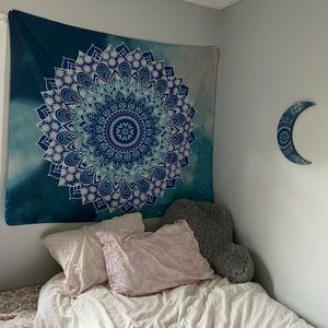 Blue Mandala Tapestry